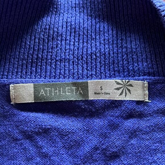 Athleta Size S Purple Cropped Cardigan Sweater Tie Front - Picture 5 of 9